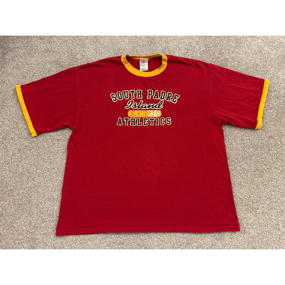 90s Style Pro Weight Ringer T-Shirt Mens XL Red Excellent South Athletics 68